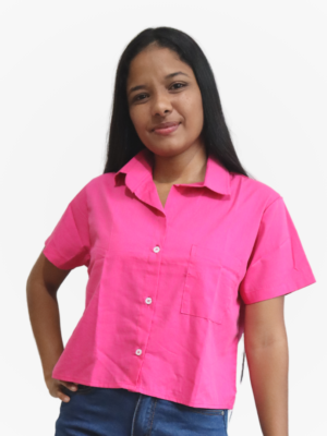 Blusa Popelina Bolsillo