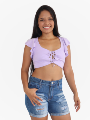 Blusa Rib Mariposa