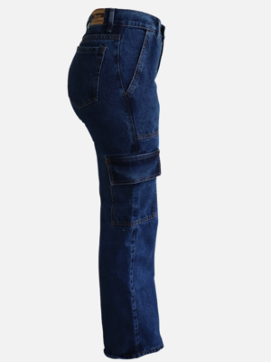 Jeans Tipo Cargo Multibolsillos